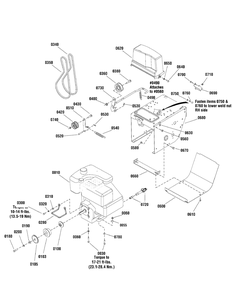 Engine And Frame Group - 16.5tp Diagram and Parts List for 1696262-00 (18-2851-33-1371 Pro)(2012) Briggs and Stratton Snow Blower